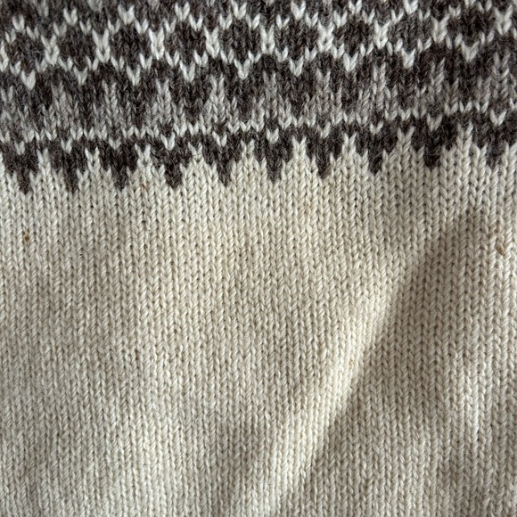 NWT Urban Outfitters, Urban Renewal fair isle sweater, cream and brown - Picture 6 of 8